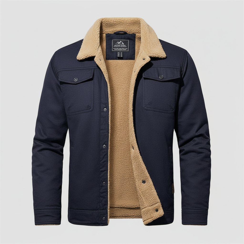 Heren Winterjas Ritsjack Teddyvoering Zakken