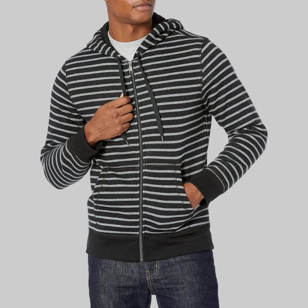 Felpa Cappuccio Uomo Zip Fodera Pile Comfort Calore