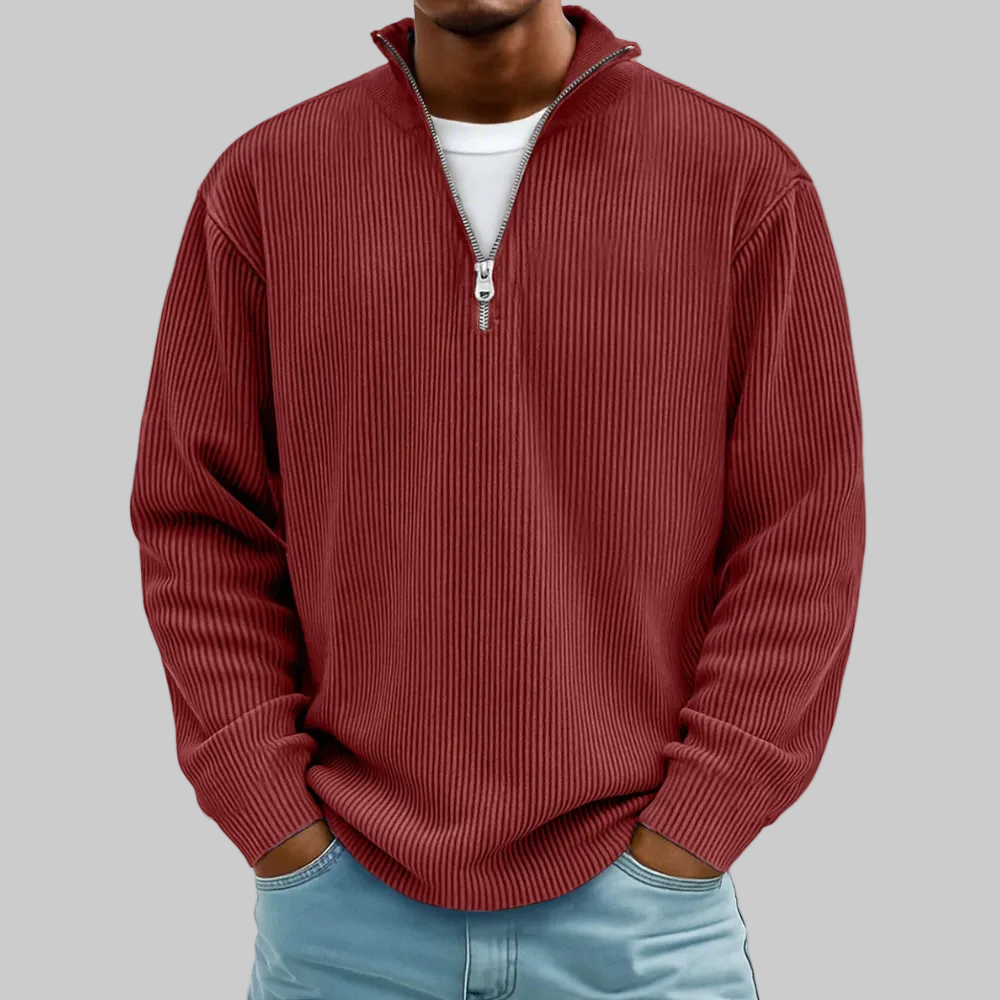 Modern Men Sweater Half Zip Comfortable Stylish Sweater