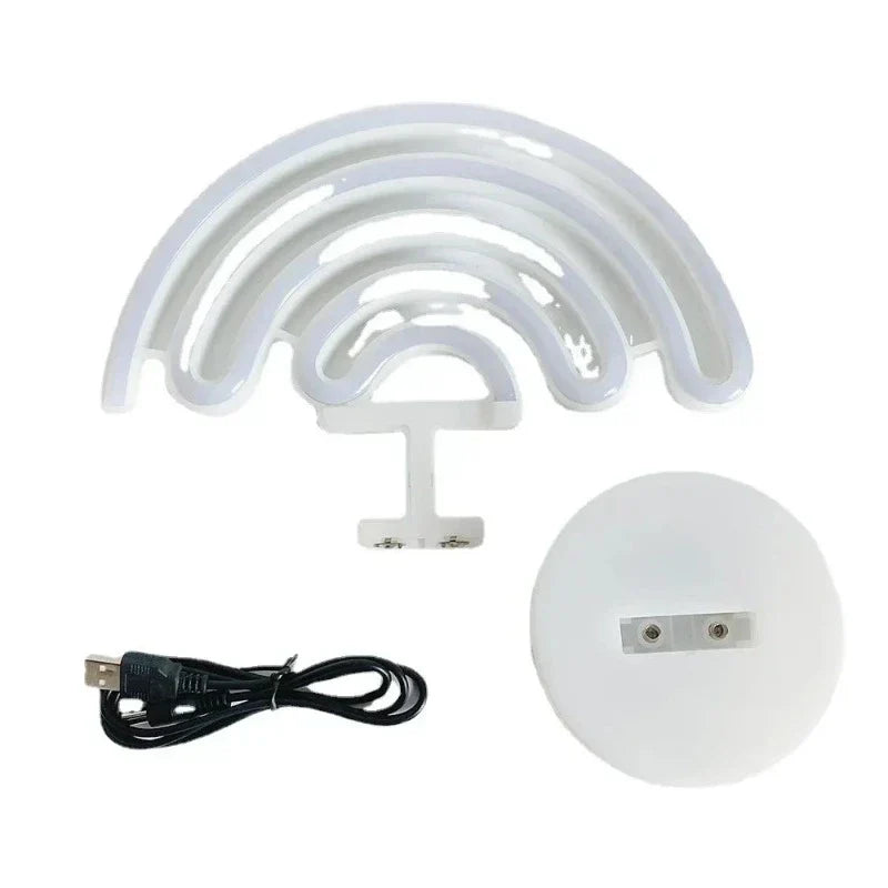 NeonGlow - Kleurrijke Neonlamp voor Kamerdecoratie – Draagbare LED Regenbooglamp