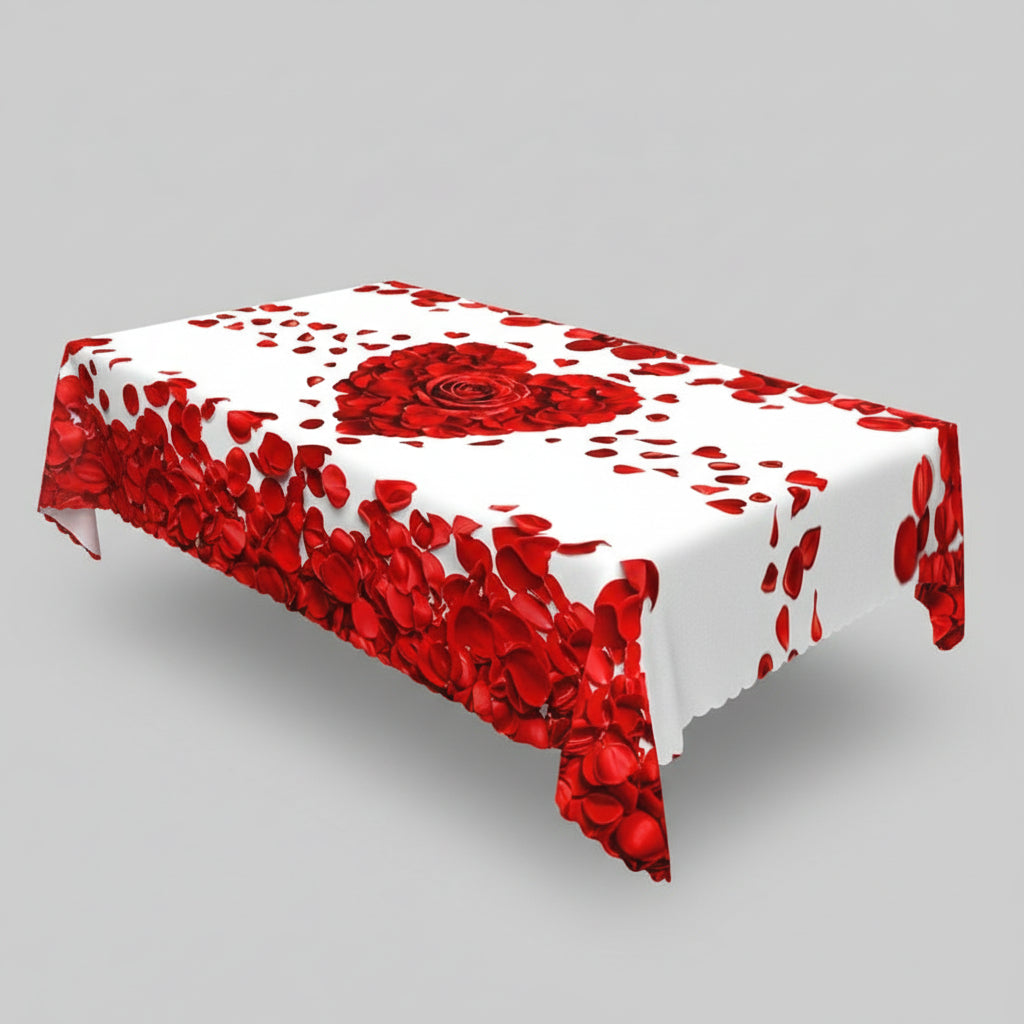Romantic Tablecloth Rose Pattern Valentine's Day