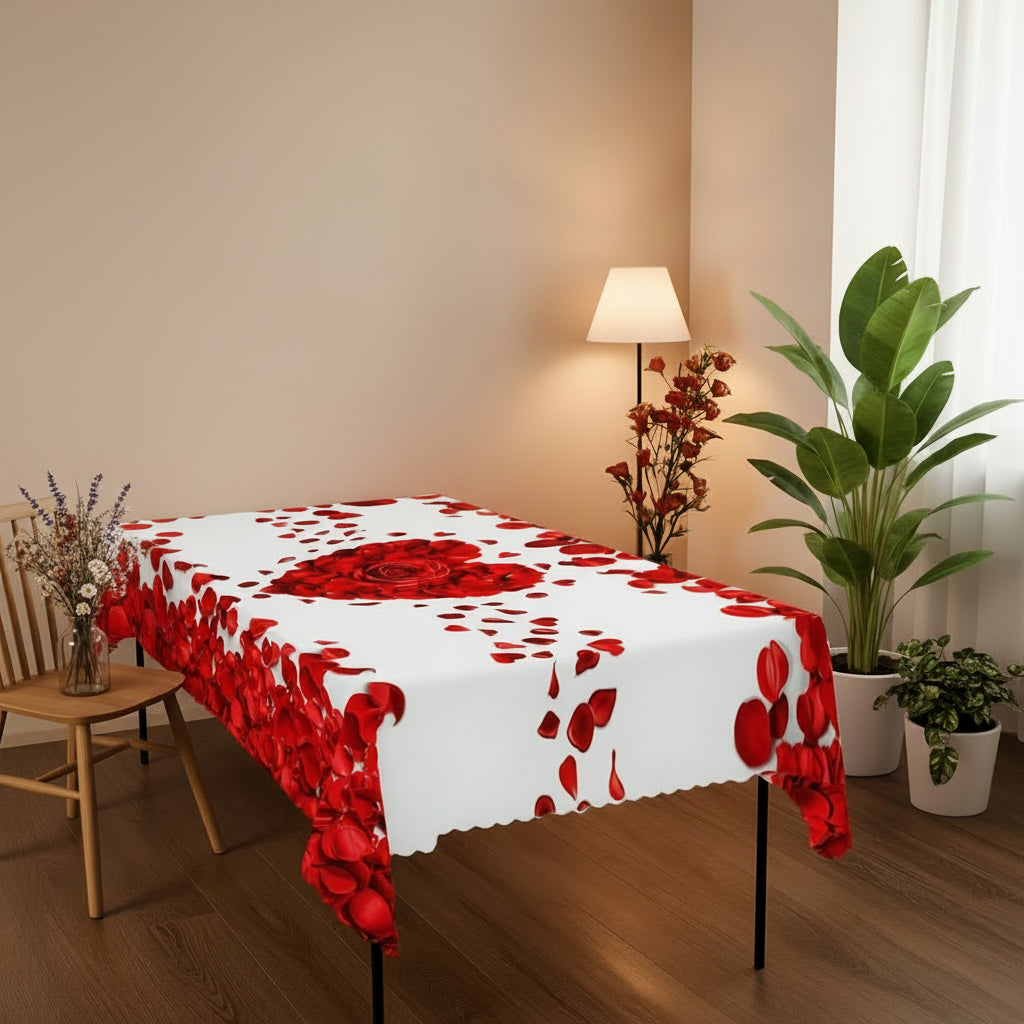 Romantic Tablecloth Rose Pattern Valentine's Day