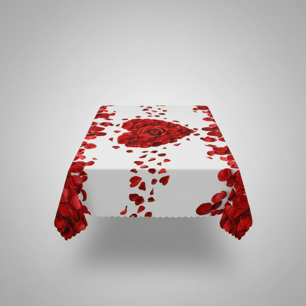 Romantic Tablecloth Rose Pattern Valentine's Day