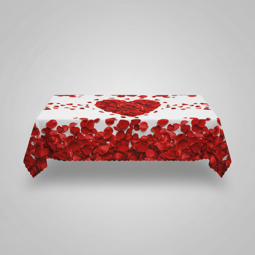 Romantic Tablecloth Rose Pattern Valentine's Day
