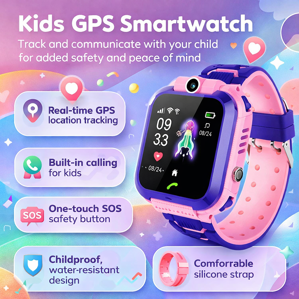 Smartwatch Kids GPS SOS Calling Wrist Device