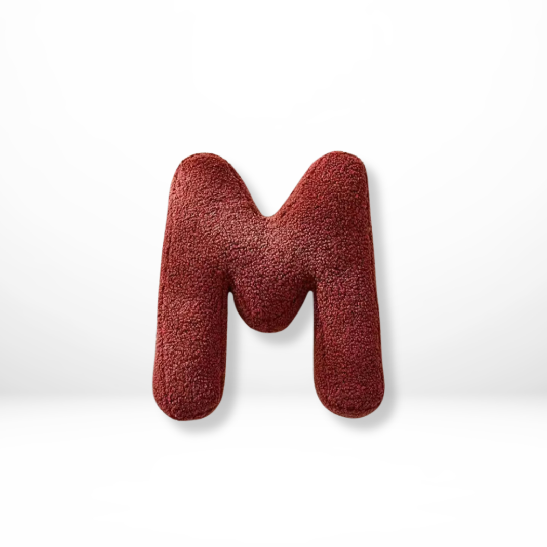 Velvet Alphabet Throw Pillow Personalized Decorative Cushion A-Z 20