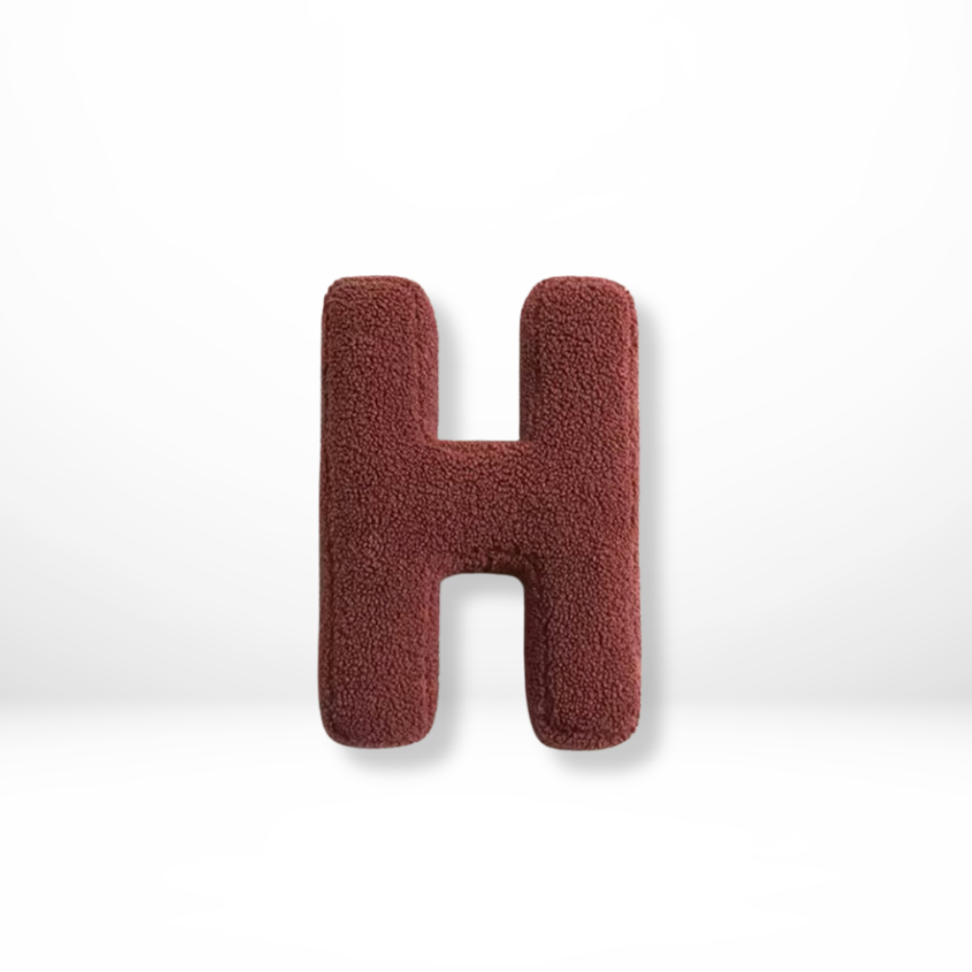 Velvet Alphabet Throw Pillow Personalized Decorative Cushion A-Z 9