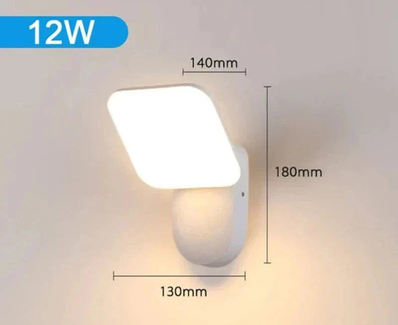 LumiGuard - Modern LED Wall Lamp with Motion Sensor, Weatherproof & Energy Efficient