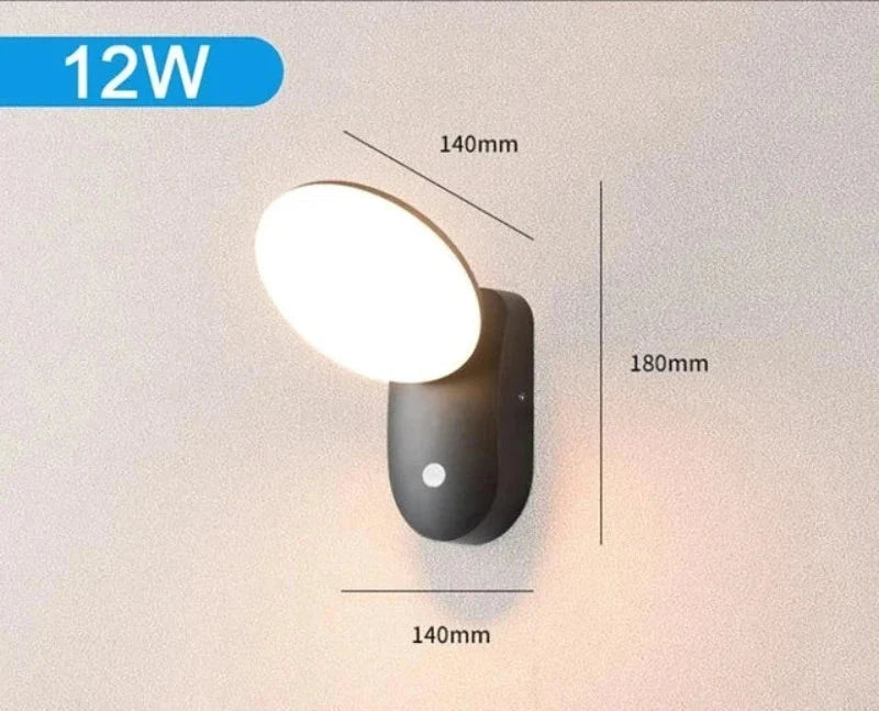 LumiGuard - Modern LED Wall Lamp with Motion Sensor, Weatherproof & Energy Efficient