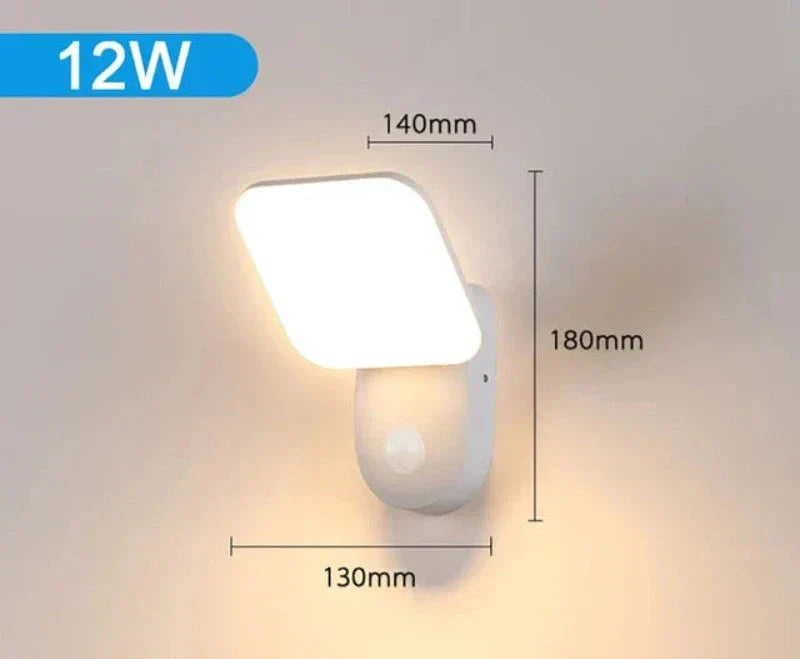 LumiGuard - Modern LED Wall Lamp with Motion Sensor, Weatherproof & Energy Efficient