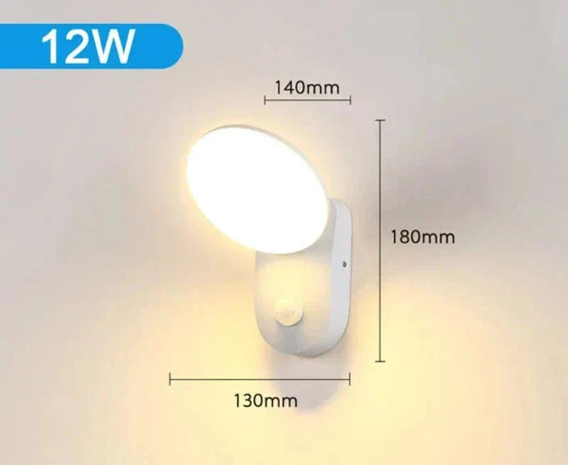 LumiGuard - Modern LED Wall Lamp with Motion Sensor, Weatherproof & Energy Efficient