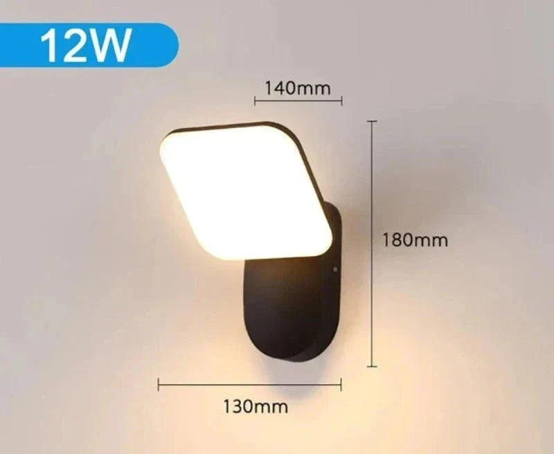 LumiGuard - Modern LED Wall Lamp with Motion Sensor, Weatherproof & Energy Efficient