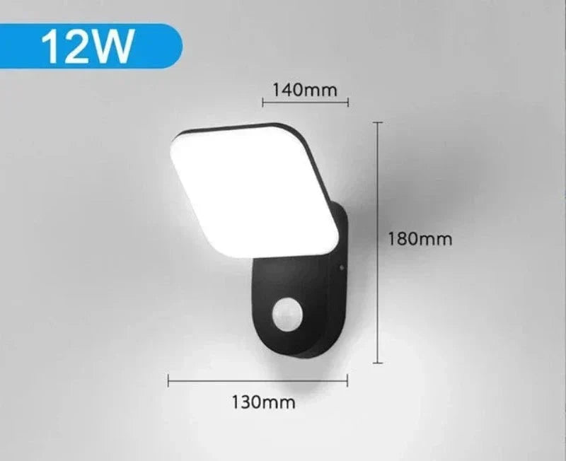 LumiGuard - Modern LED Wall Lamp with Motion Sensor, Weatherproof & Energy Efficient