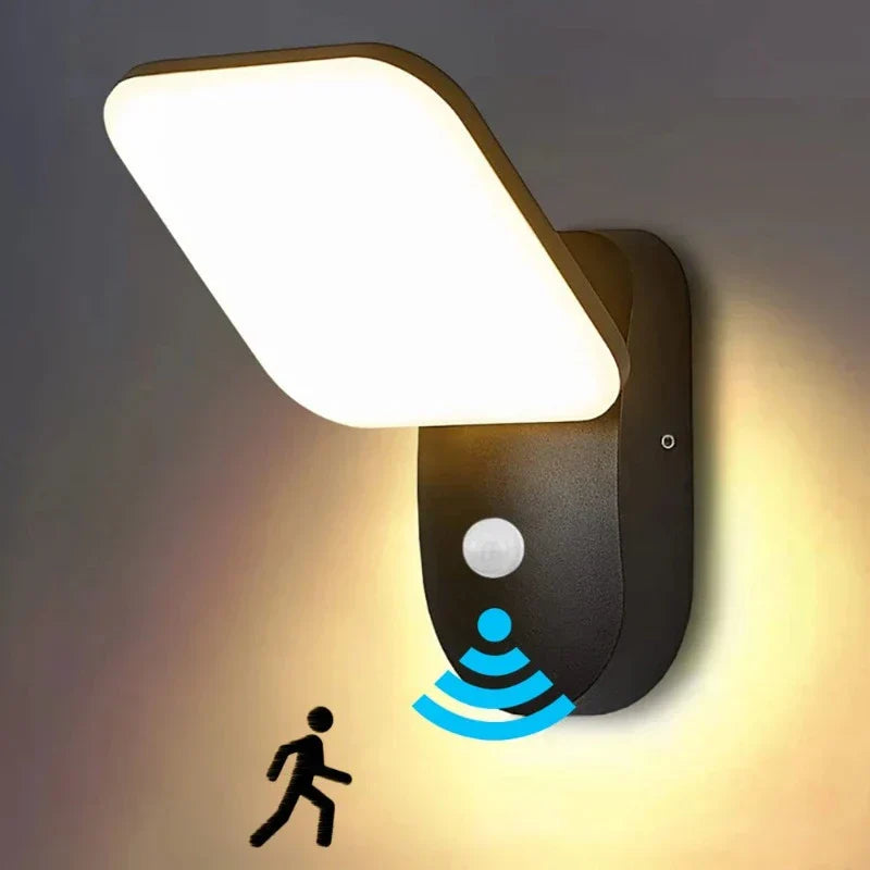 LumiGuard - Modern LED Wall Lamp with Motion Sensor, Weatherproof & Energy Efficient