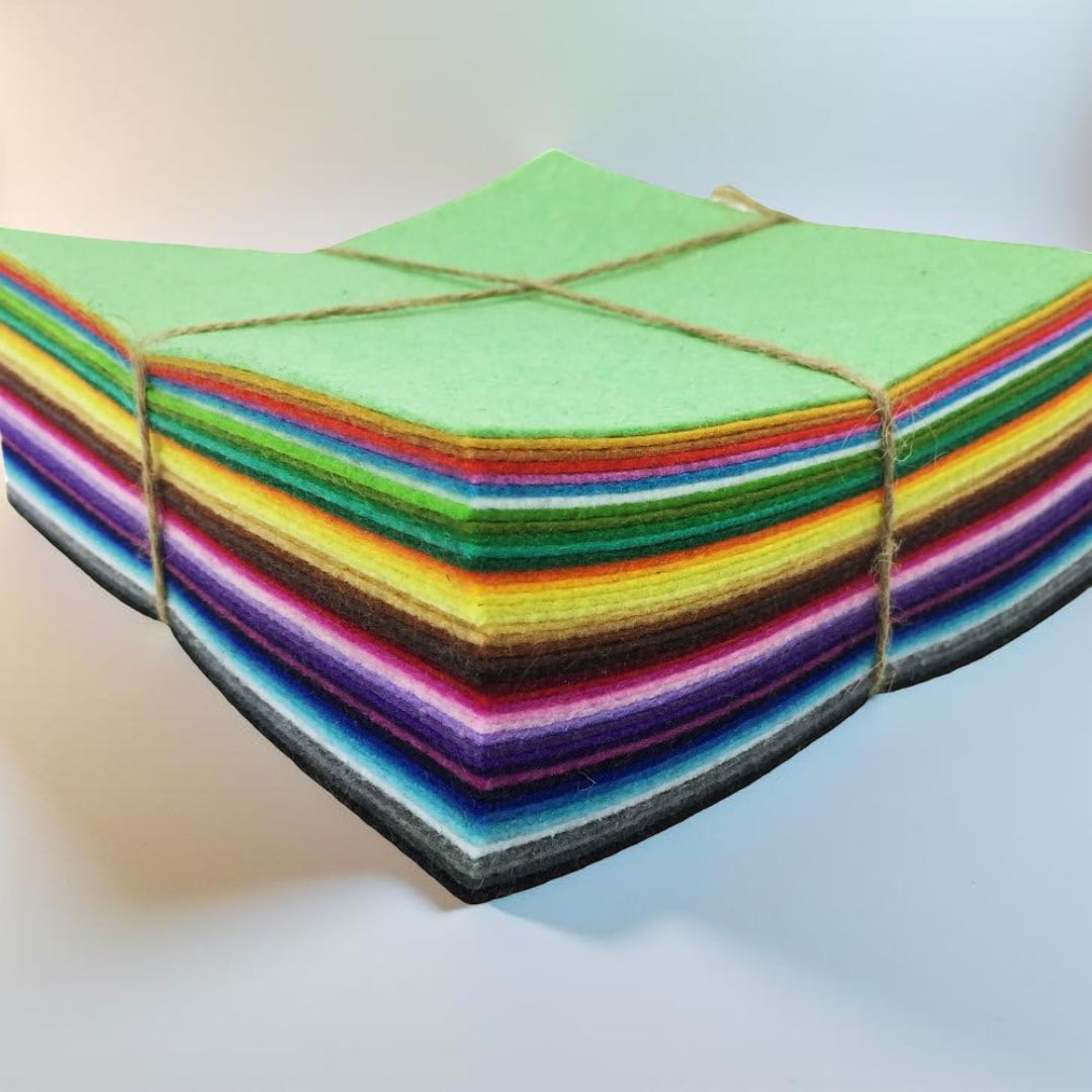 Conjunto de Folhas de Feltro Cores Projetos de Artesanato Faça Você Mesmo