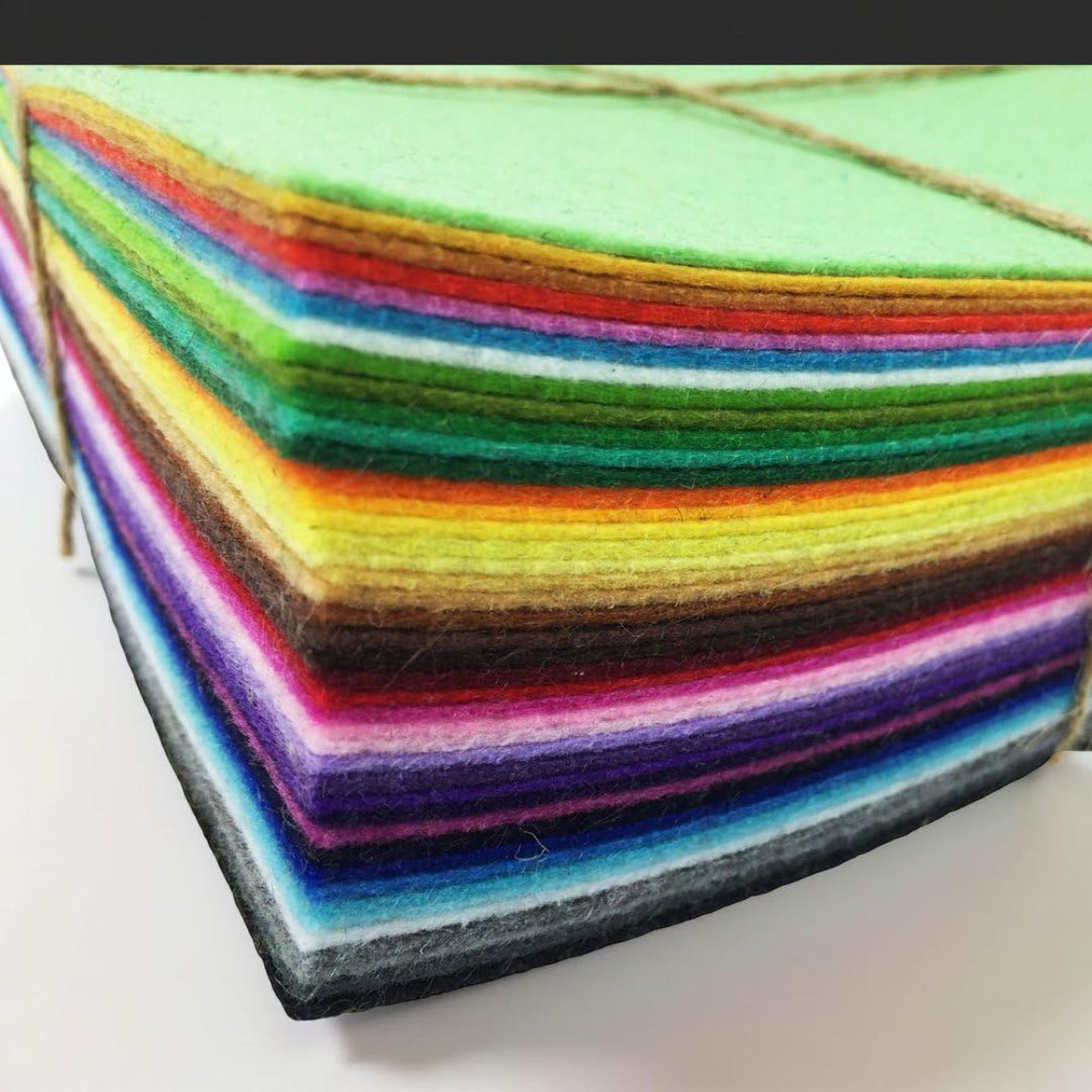 Conjunto de Folhas de Feltro Cores Projetos de Artesanato Faça Você Mesmo