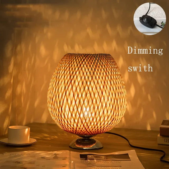 RusticLight - Vintage Bamboo Table Lamp