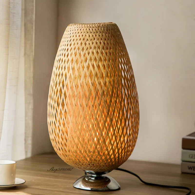 RusticLight - Vintage Bamboo Table Lamp