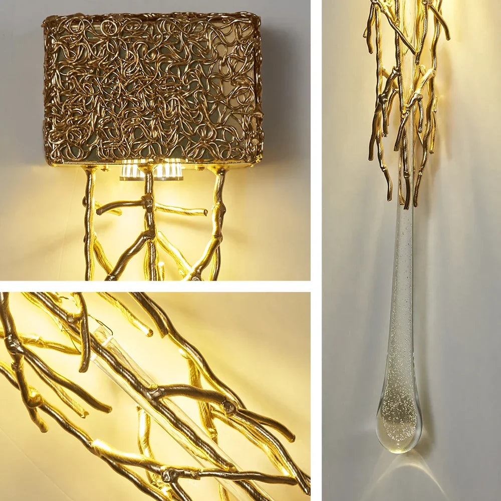 VintageGlimmer – Lampada da parete di cristallo di lusso per un'illuminazione elegante
