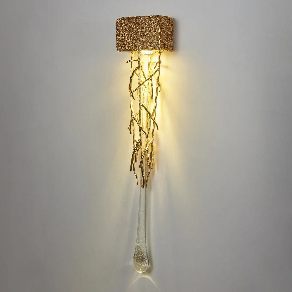 VintageGlimmer – Lampada da parete di cristallo di lusso per un'illuminazione elegante