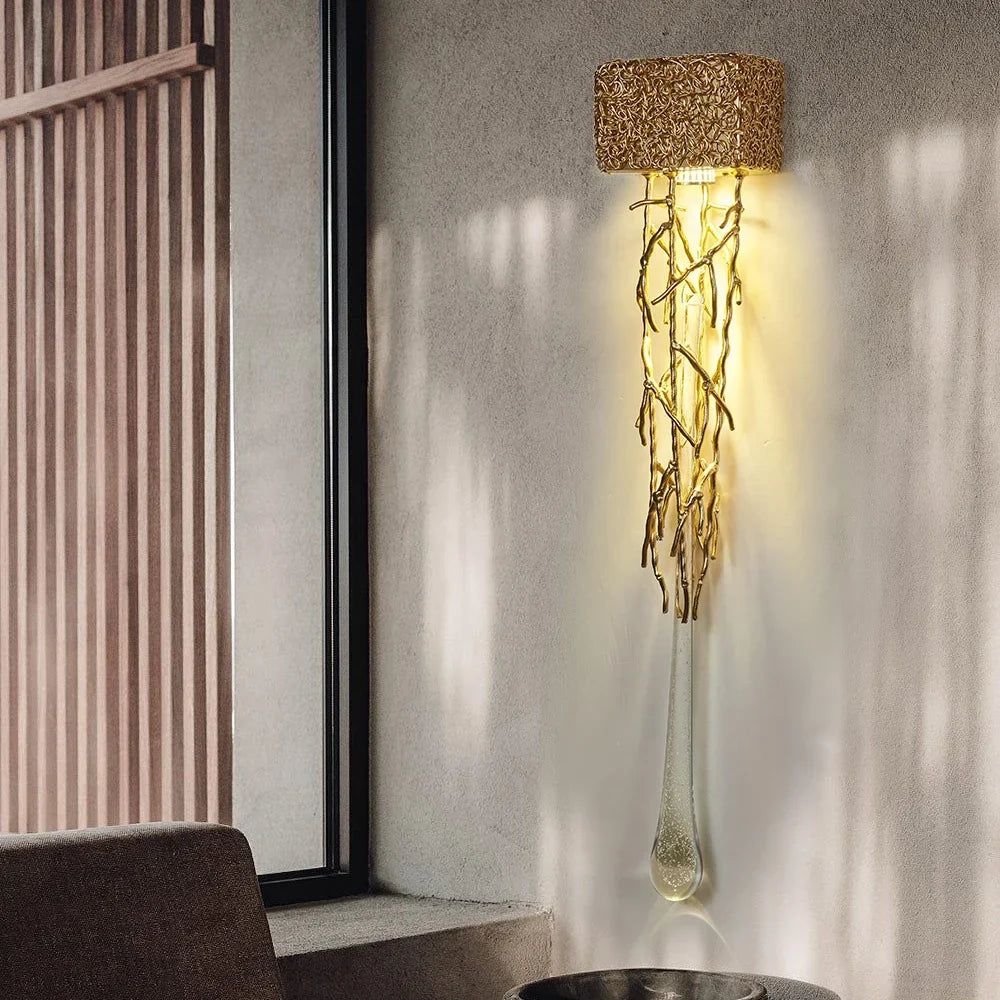 VintageGlimmer – Lampada da parete di cristallo di lusso per un'illuminazione elegante