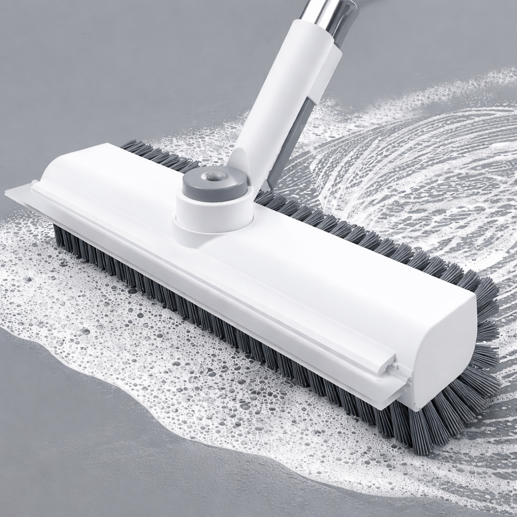 Escova de chão Escova de esfregar Cabo Raspador de borracha