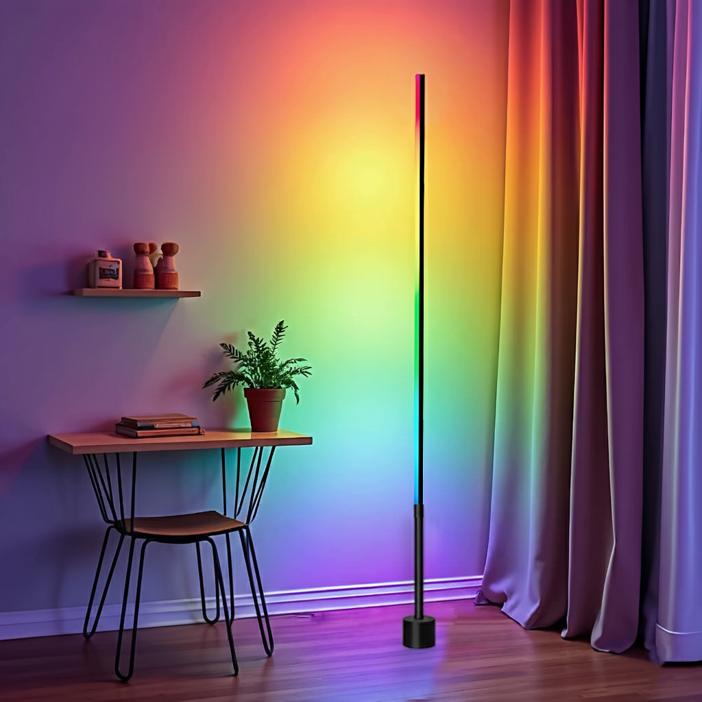 Vloerlamp LED RGB Hoeklamp Sfeerverlichting Woonkamer