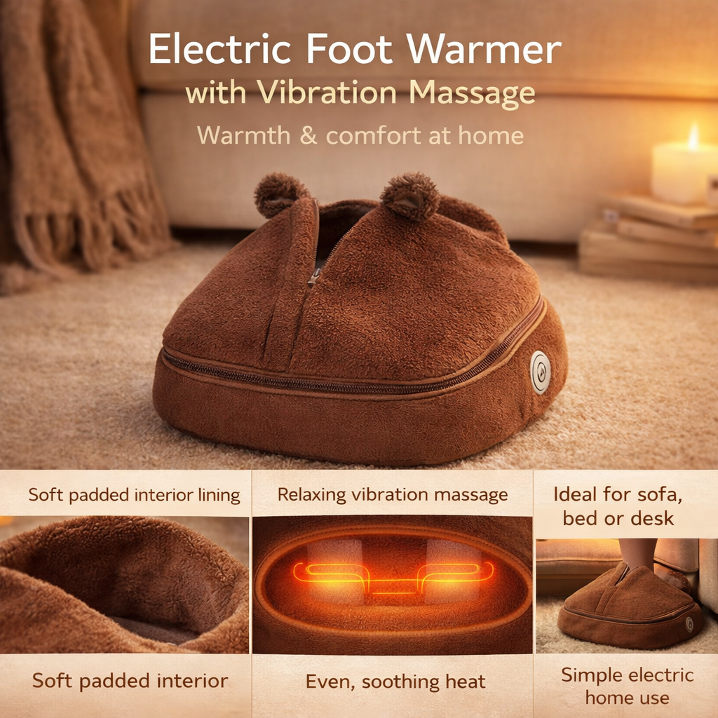Voetenwarmer Elektrisch Trilmassage Stof Voering Thuisgebruik