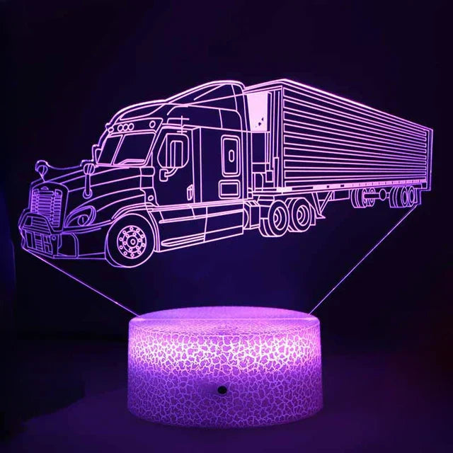 Lumi3D - LED Nachtlamp met 3D Illusie voor de Kinderkamer, USB Oplaadbaar