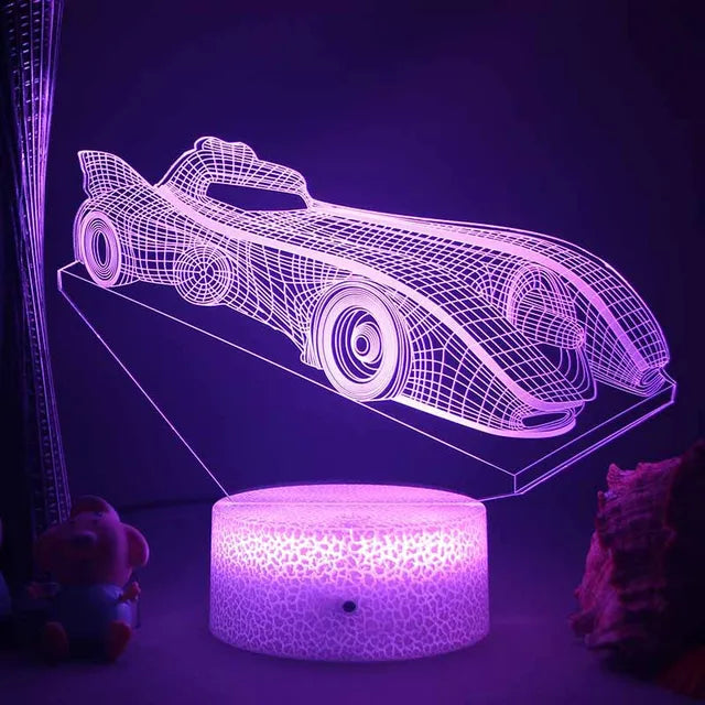 Lumi3D - LED Nachtlamp met 3D Illusie voor de Kinderkamer, USB Oplaadbaar