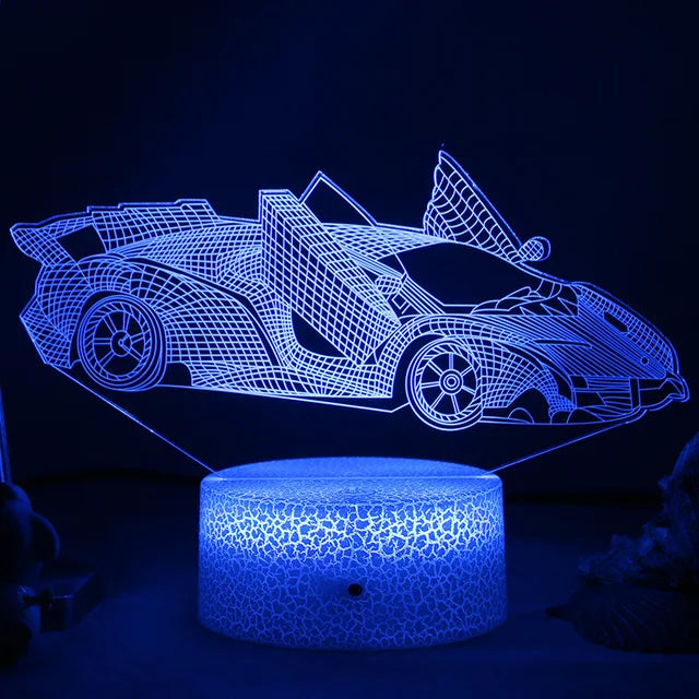 Lumi3D - LED Nachtlamp met 3D Illusie voor de Kinderkamer, USB Oplaadbaar