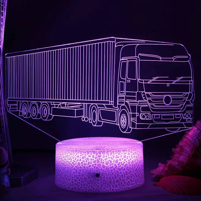 Lumi3D - LED Nachtlamp met 3D Illusie voor de Kinderkamer, USB Oplaadbaar