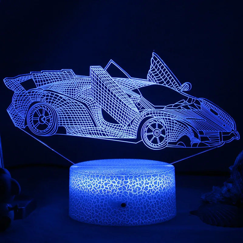 Lumi3D - LED Nachtlamp met 3D Illusie voor de Kinderkamer, USB Oplaadbaar