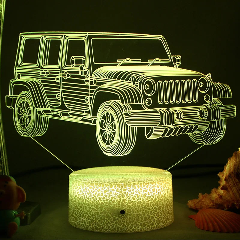 Lumi3D - LED Nachtlamp met 3D Illusie voor de Kinderkamer, USB Oplaadbaar