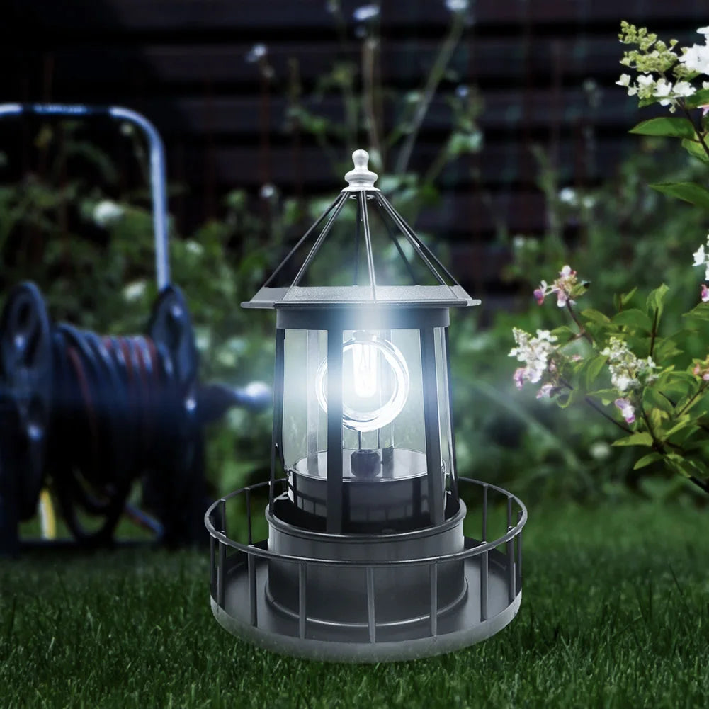 LumiTower - Adjustable Solar LED Lighthouse for Outdoor Use