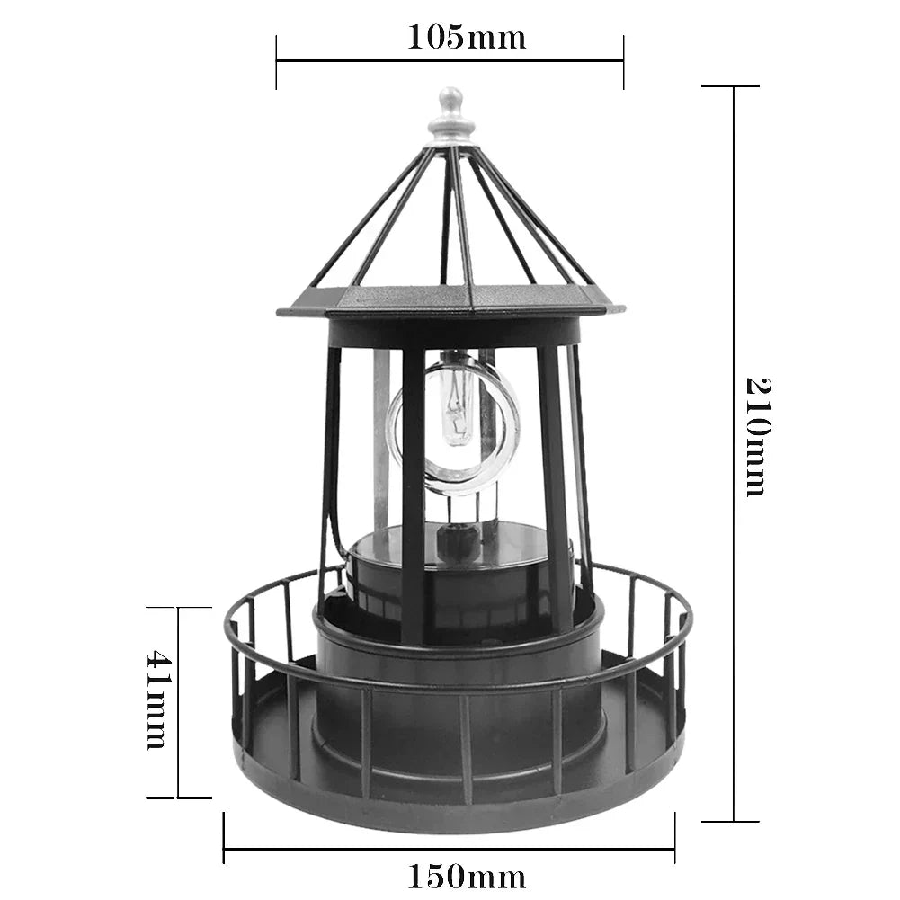LumiTower - Adjustable Solar LED Lighthouse for Outdoor Use