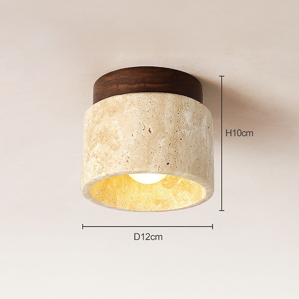 Industrial Modern Beige Stone Wall Lamp