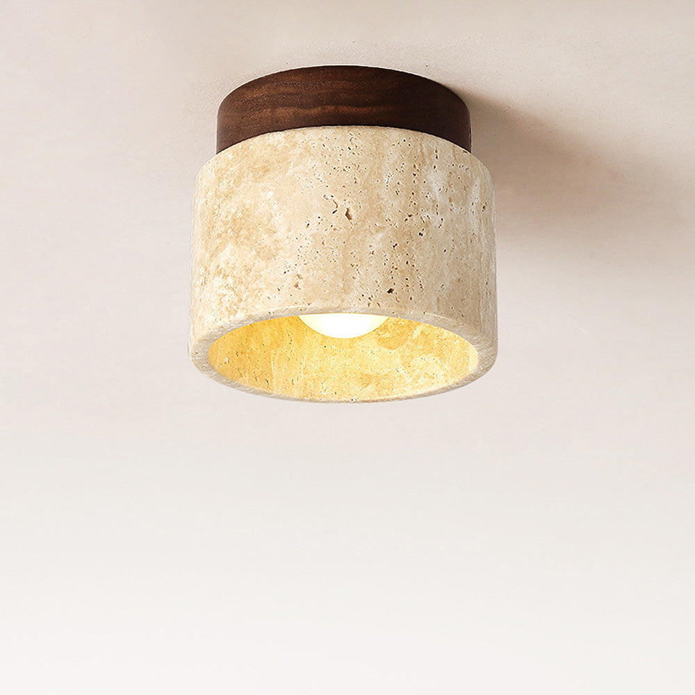 Industrial Modern Beige Stone Wall Lamp