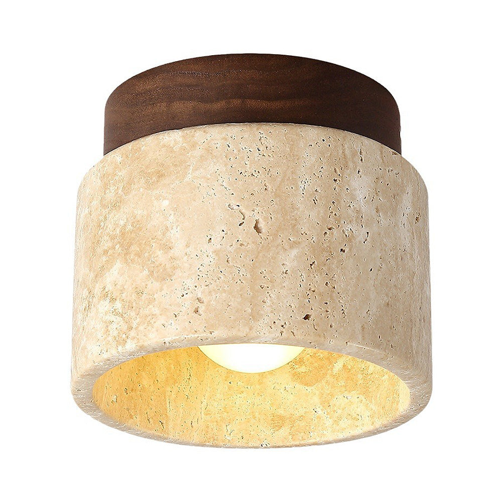 Industrial Modern Beige Stone Wall Lamp