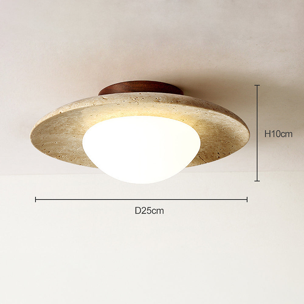Industrial Modern Beige Stone Wall Lamp
