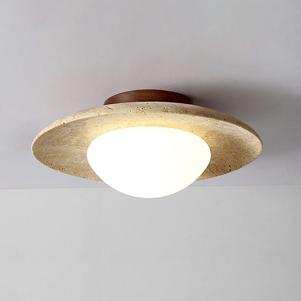 Industrial Modern Beige Stone Wall Lamp