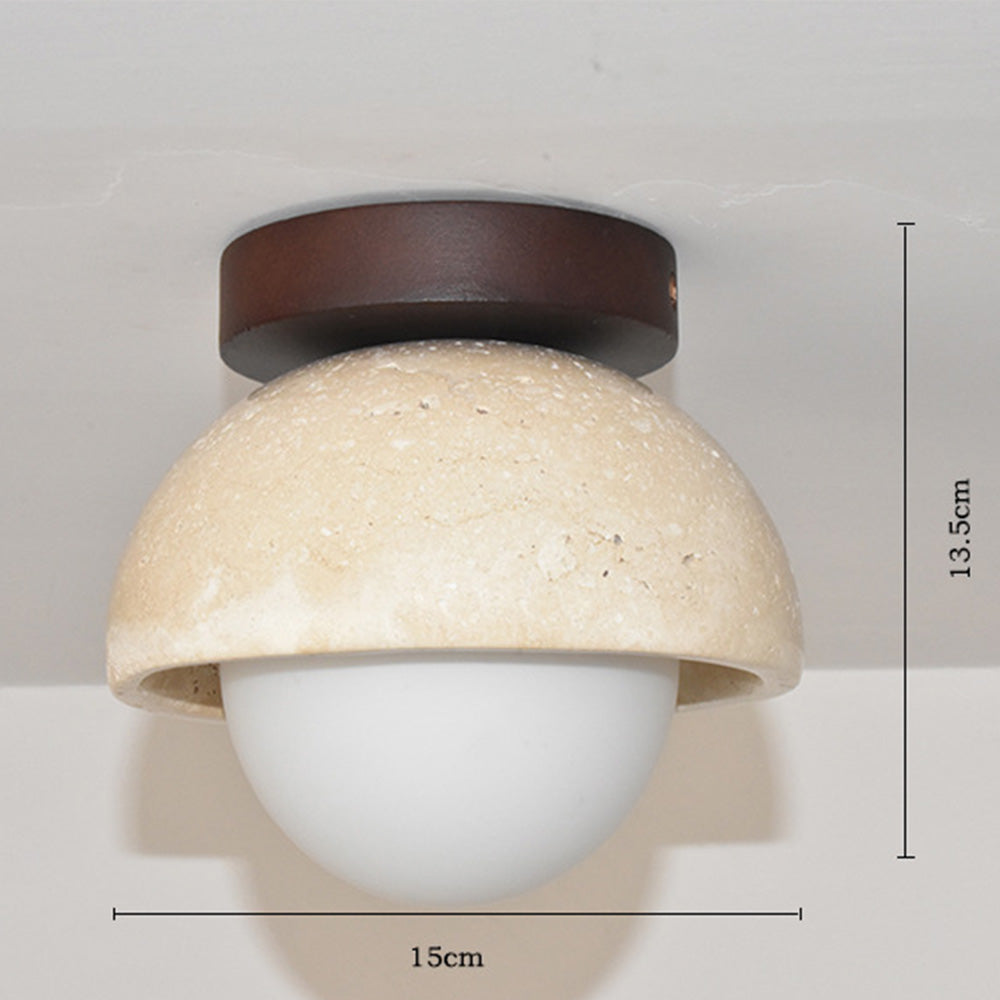 Industrial Modern Beige Stone Wall Lamp