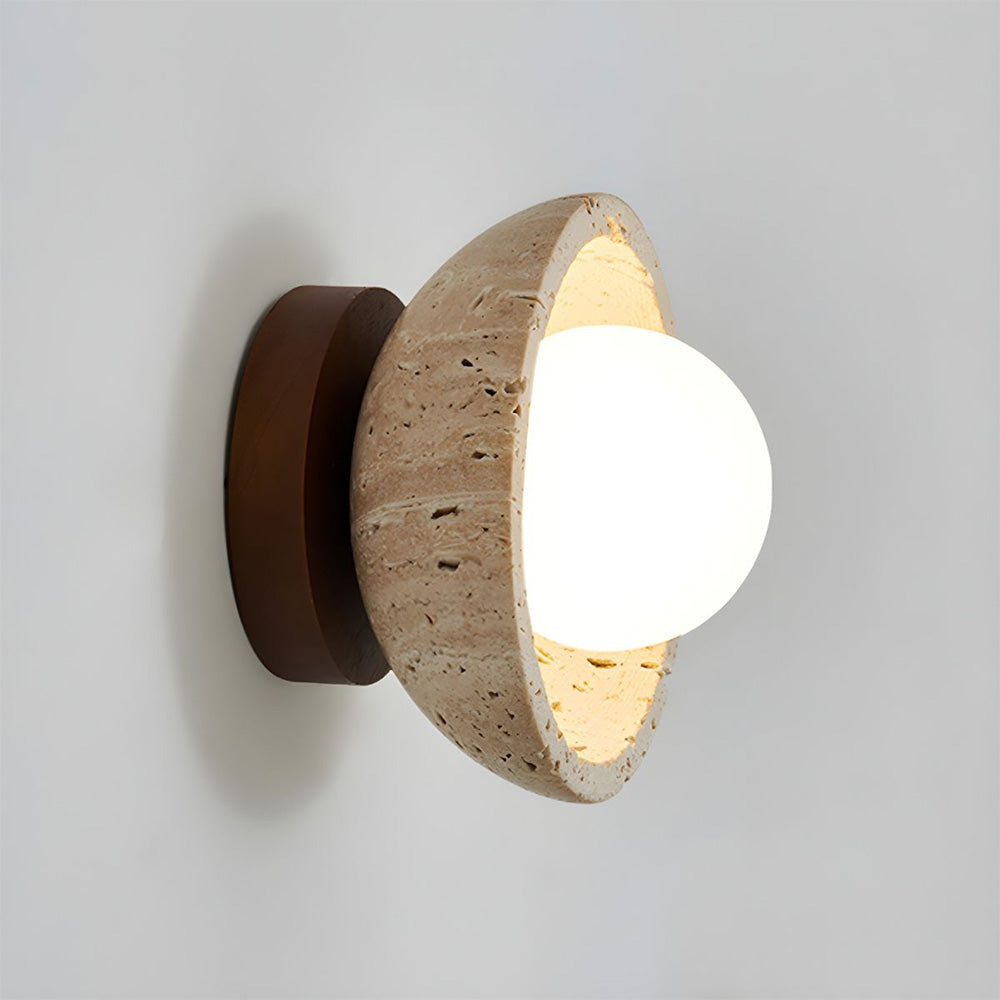 Industrial Modern Beige Stone Wall Lamp