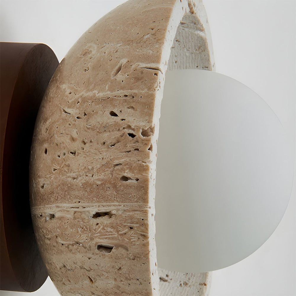 Industrial Modern Beige Stone Wall Lamp