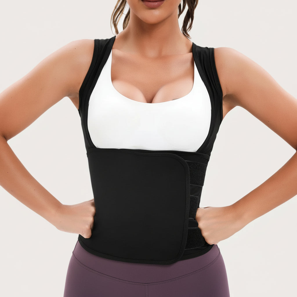 Cinta Modeladora Zweetvest Senhora Redutora Apoio Abdominal