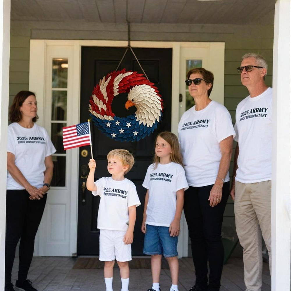 Arte de Parede Guirlanda de Águia Exterior Interior Tema Veteranos Pendente Decorativo
