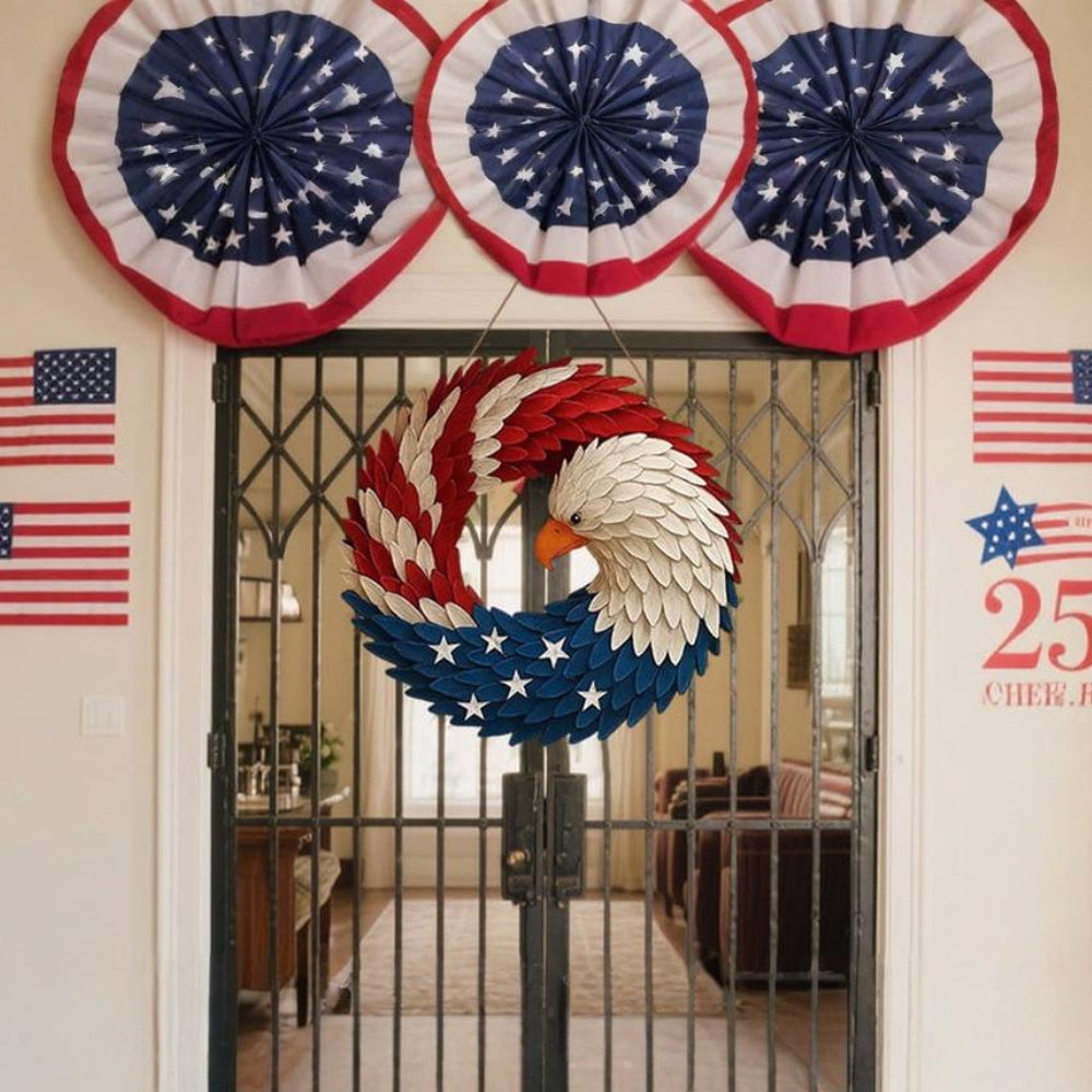 Arte de Parede Guirlanda de Águia Exterior Interior Tema Veteranos Pendente Decorativo