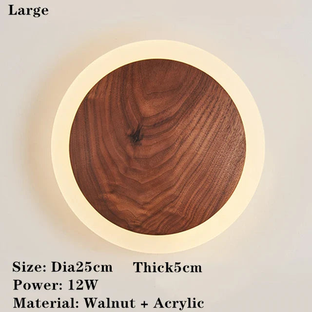 PureWalnut - Lampada da parete Aura in noce | Eleganza naturale
