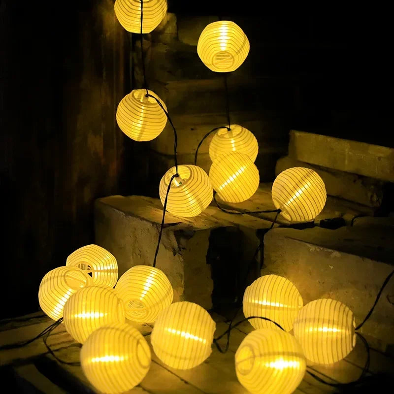 SolarGlow – Solar Lantern String Lights for Outdoors – Colorful LED Lanterns for Garden & Terrace