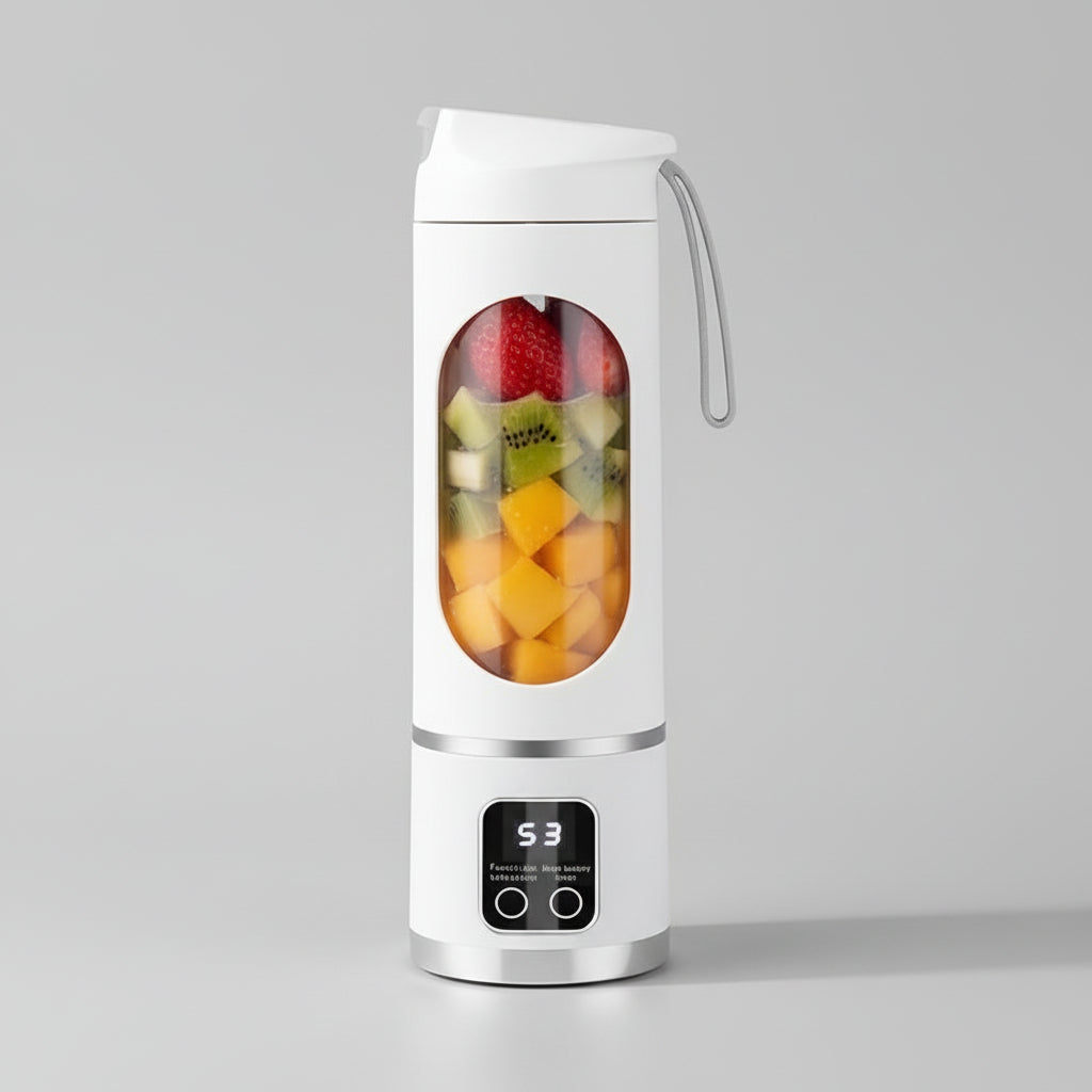 Liquidificador Portátil Recárregavel por USB para Sumos de Frutas em Casa e em Viagem
